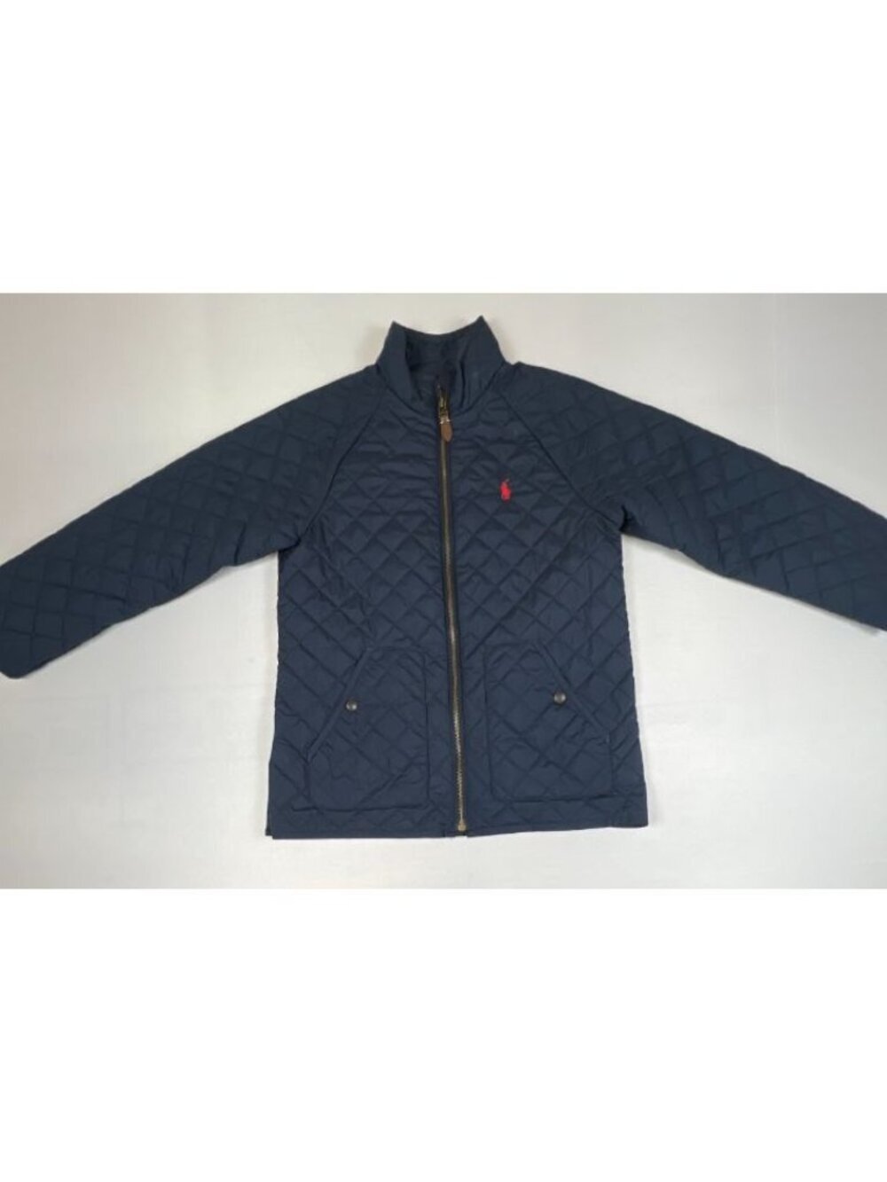 Polo by Ralph Lauren Kids M(10-12) Navy Blue Quilted Zip Up Jacket Lightweight